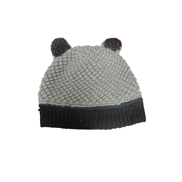 Adorable Panda Knit Beanie Hat For Kids With Cute Ears & Warm Design - Picture 2 of 2